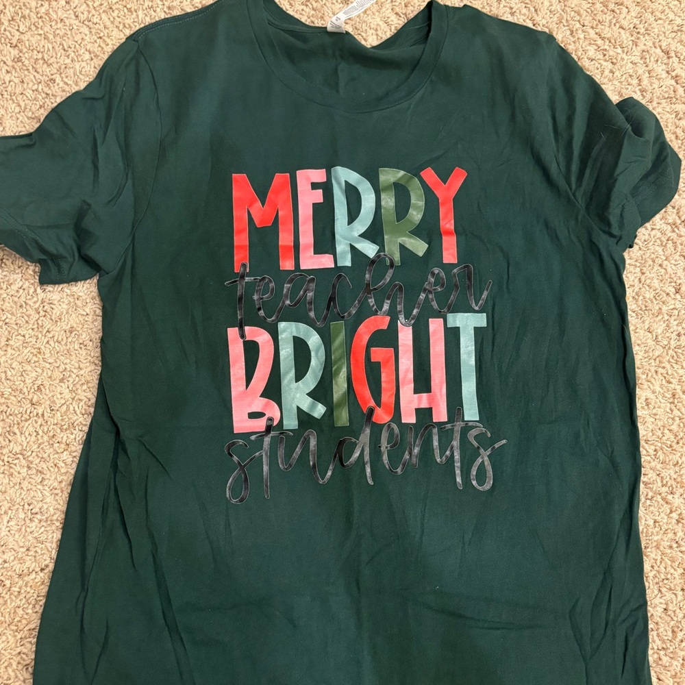 Merry Teacher, Bright Students tee